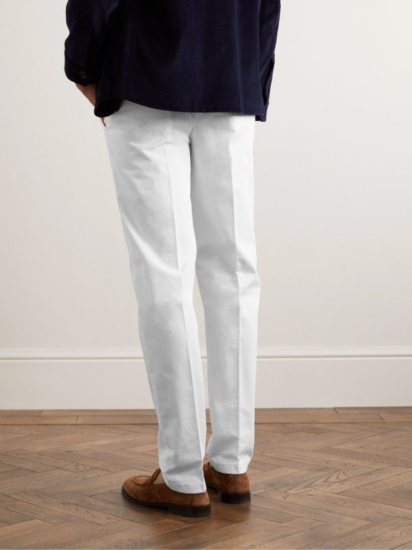 Manny Tapered Pleated Cotton-Twill Trousers - BK