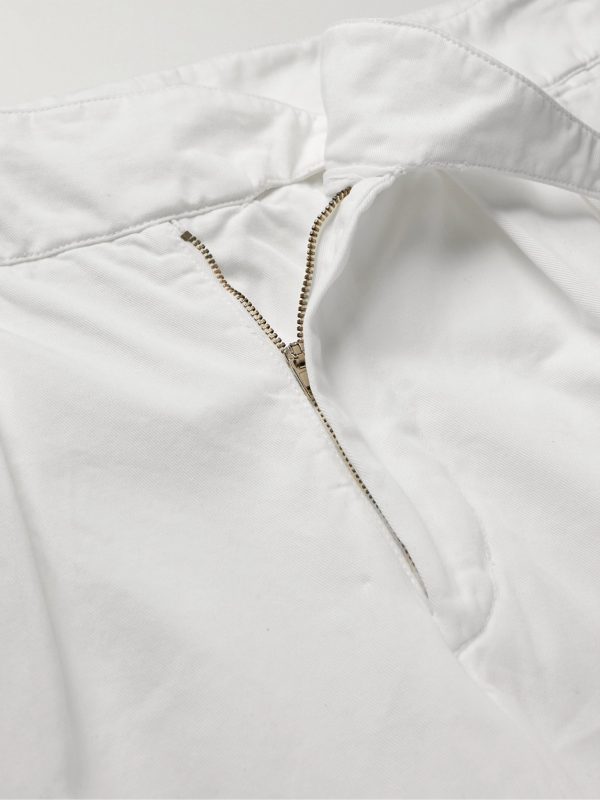 Manny Tapered Pleated Cotton-Twill Trousers - E1
