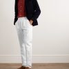 Manny Tapered Pleated Cotton-Twill Trousers - OU