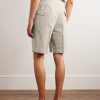 Straight-Leg Pleated Cotton-Twill Shorts - BK Straight-Leg Pleated Cotton-Twill Shorts - BK