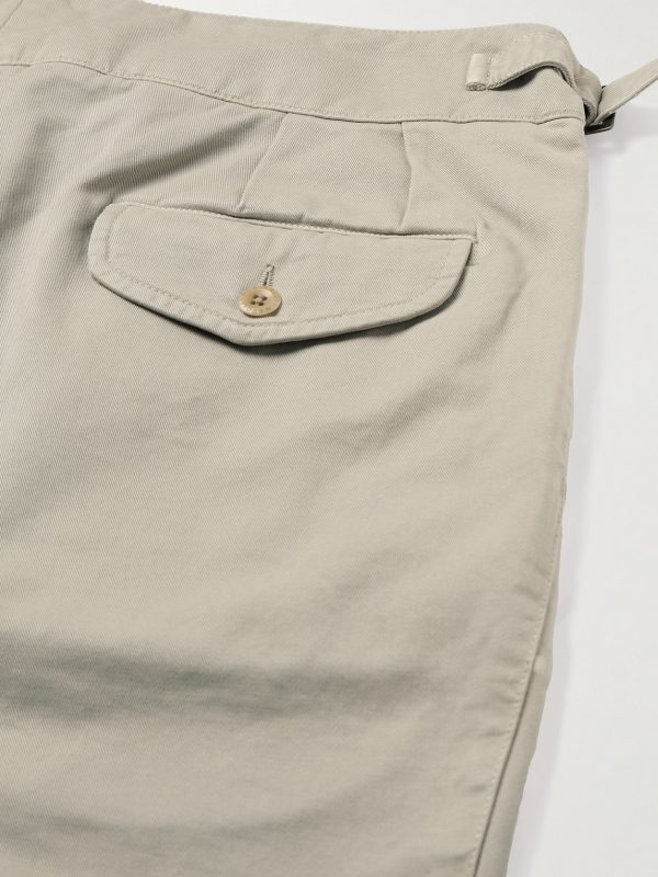 Straight-Leg Pleated Cotton-Twill Shorts - CU Straight-Leg Pleated Cotton-Twill Shorts - CU