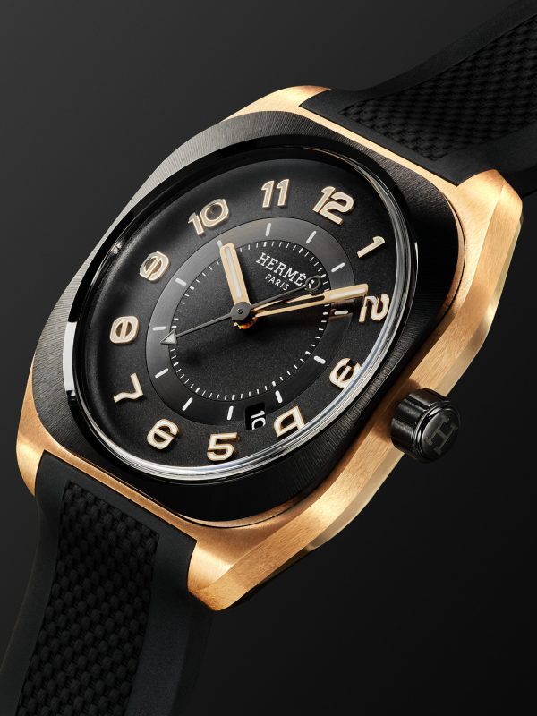 H08 Automatic 39mm DLC-Coated Titanium, Rose Gold and Rubber Watch, Ref. No. 060124WW00 - FR H08 Automatic 39mm DLC-Coated Titanium, Rose Gold and Rubber Watch, Ref. No. 060124WW00 - FR