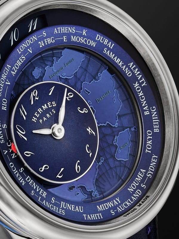 Arceau Le Temps Voyageur Automatic 38mm Stainless Steel and Leather Watch, Ref. No. W057263WW00 - CU Arceau Le Temps Voyageur Automatic 38mm Stainless Steel and Leather Watch, Ref. No. W057263WW00 - CU