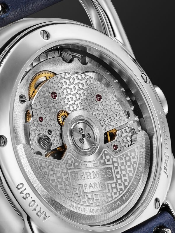Arceau Le Temps Voyageur Automatic 38mm Stainless Steel and Leather Watch, Ref. No. W057263WW00 - E1 Arceau Le Temps Voyageur Automatic 38mm Stainless Steel and Leather Watch, Ref. No. W057263WW00 - E1
