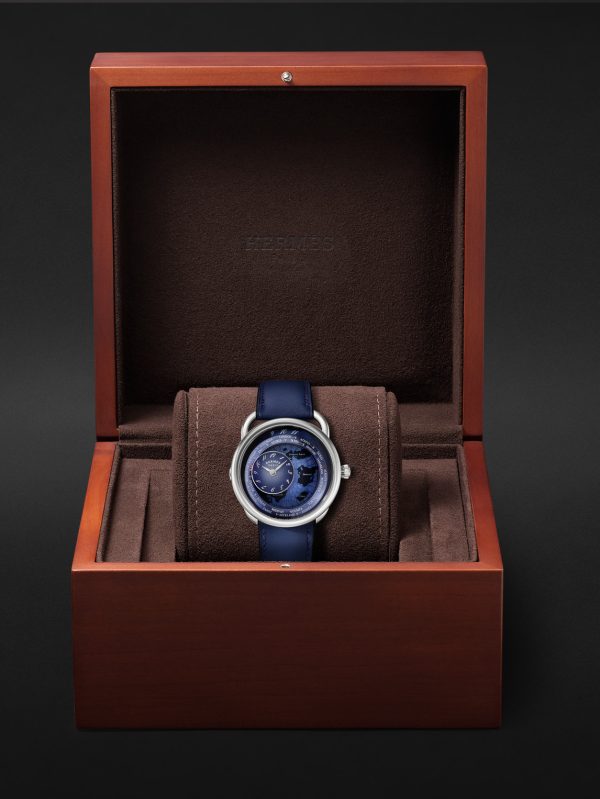 Arceau Le Temps Voyageur Automatic 38mm Stainless Steel and Leather Watch, Ref. No. W057263WW00 - E3 Arceau Le Temps Voyageur Automatic 38mm Stainless Steel and Leather Watch, Ref. No. W057263WW00 - E3