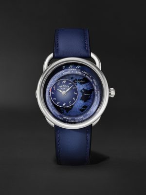 Arceau Le Temps Voyageur Automatic 38mm Stainless Steel and Leather Watch, Ref. No. W057263WW00 Arceau Le Temps Voyageur Automatic 38mm Stainless Steel and Leather Watch, Ref. No. W057263WW00