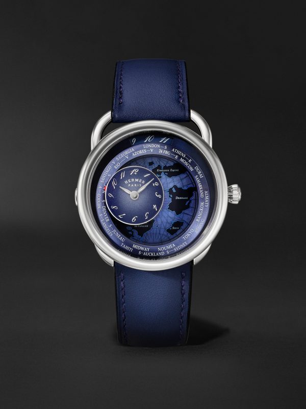 Arceau Le Temps Voyageur Automatic 38mm Stainless Steel and Leather Watch, Ref. No. W057263WW00 Arceau Le Temps Voyageur Automatic 38mm Stainless Steel and Leather Watch, Ref. No. W057263WW00