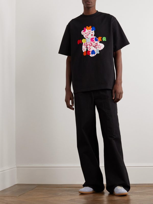 + JW Anderson Logo-Print Cotton-Jersey T-Shirt - OU + JW Anderson Logo-Print Cotton-Jersey T-Shirt - OU