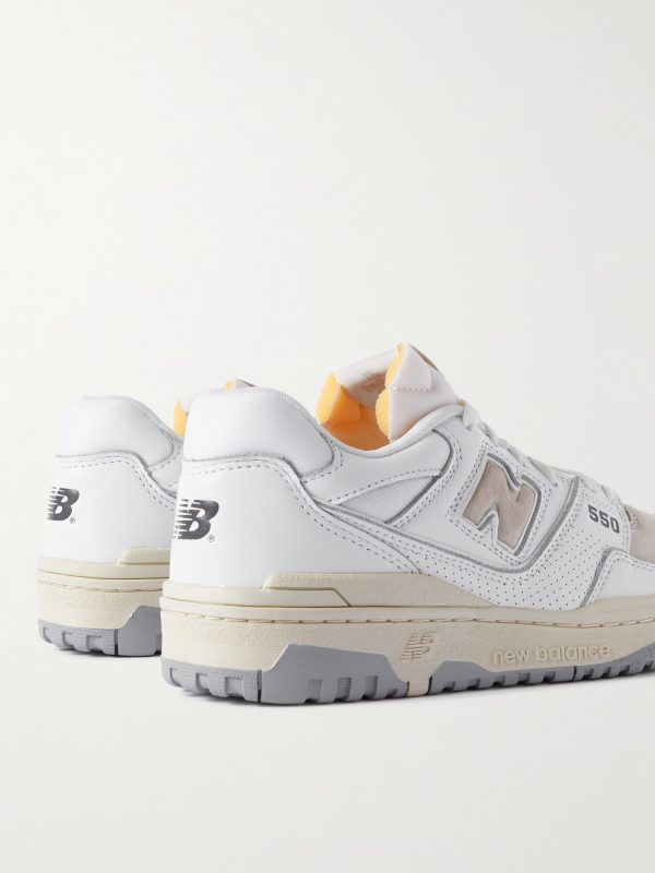 550 Perforated Leather, Suede and Mesh Sneakers - BK 550 Perforated Leather, Suede and Mesh Sneakers - BK