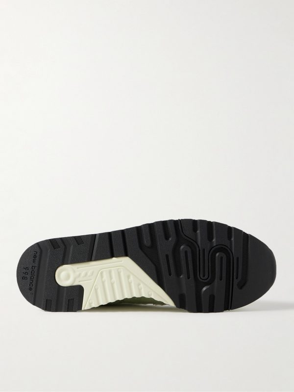 998 Leather- and Rubber-Trimmed Suede and Mesh Sneakers - E1 998 Leather- and Rubber-Trimmed Suede and Mesh Sneakers - E1