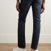 Slim-Fit Straight-Leg Stretch-Denim Jeans - BK