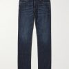 Slim-Fit Straight-Leg Stretch-Denim Jeans