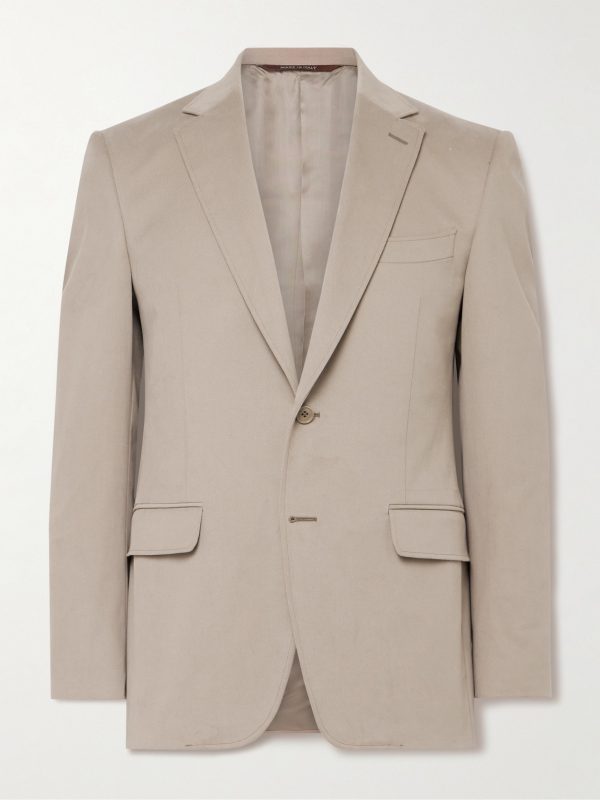 Cotton-Blend Twill Suit Jacket