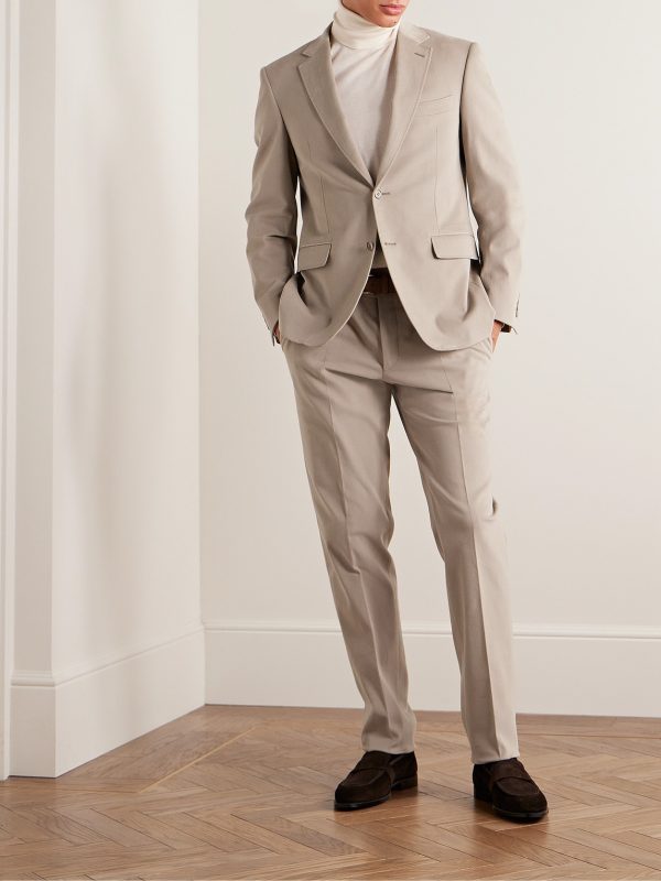 Cotton-Blend Twill Suit Jacket - OU