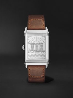Reverso Classic Large Small Seconds Singapore Hand-Wound 45.6mm Stainless Steel and Leather Watch, Ref No. Q385852G Reverso Classic Large Small Seconds Singapore Hand-Wound 45.6mm Stainless Steel and Leather Watch, Ref No. Q385852G