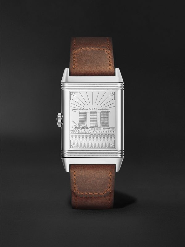 Reverso Classic Large Small Seconds Singapore Hand-Wound 45.6mm Stainless Steel and Leather Watch, Ref No. Q385852G Reverso Classic Large Small Seconds Singapore Hand-Wound 45.6mm Stainless Steel and Leather Watch, Ref No. Q385852G