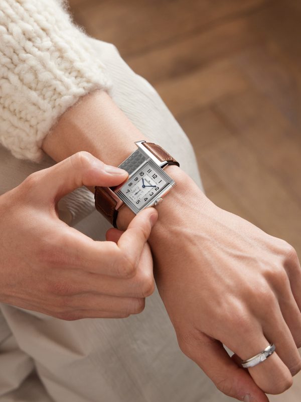 Reverso Classic Large Small Seconds Singapore Hand-Wound 45.6mm Stainless Steel and Leather Watch, Ref No. Q385852G - OU Reverso Classic Large Small Seconds Singapore Hand-Wound 45.6mm Stainless Steel and Leather Watch, Ref No. Q385852G - OU