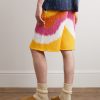 Straight-Leg Crochet-Knit Striped Cotton Shorts - BK Straight-Leg Crochet-Knit Striped Cotton Shorts - BK