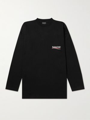 Logo-Embroidered Cotton-Jersey T-Shirt