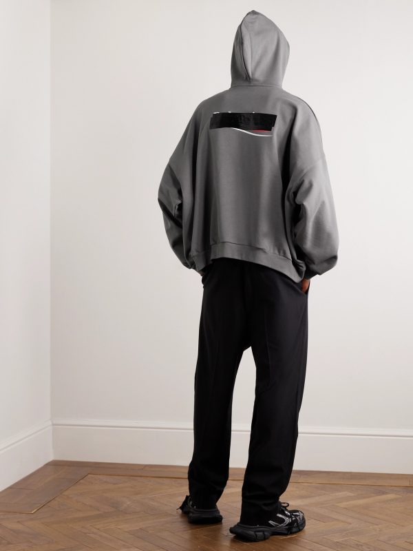 Logo-Embroidered Cotton-Jersey Hoodie - OU Logo-Embroidered Cotton-Jersey Hoodie - OU