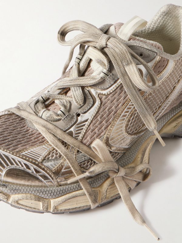 3XL Distressed Mesh and Rubber Sneakers - CU 3XL Distressed Mesh and Rubber Sneakers - CU