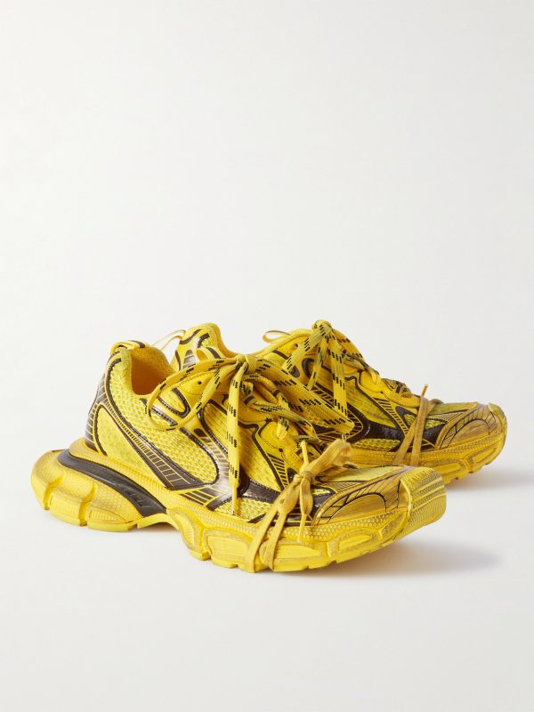 3XL Distressed Mesh and Rubber Sneakers - FR 3XL Distressed Mesh and Rubber Sneakers - FR