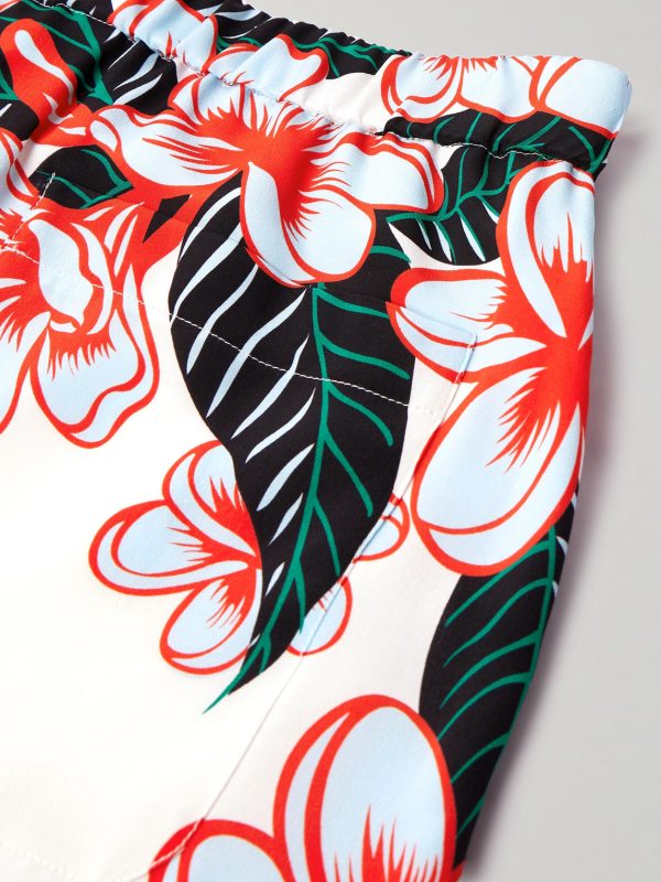 + Sun Surf Straight-Leg Floral-Print Cotton-Poplin Bermuda Shorts - CU + Sun Surf Straight-Leg Floral-Print Cotton-Poplin Bermuda Shorts - CU