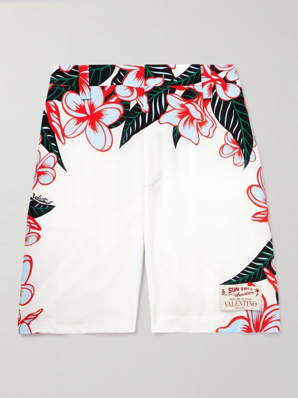 + Sun Surf Straight-Leg Floral-Print Cotton-Poplin Bermuda Shorts + Sun Surf Straight-Leg Floral-Print Cotton-Poplin Bermuda Shorts