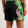 + Sunsurf Straight-Leg Mid-Length Printed Swim Shorts - BK + Sunsurf Straight-Leg Mid-Length Printed Swim Shorts - BK