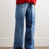 Wide-Leg Distressed Jeans - BK Wide-Leg Distressed Jeans - BK