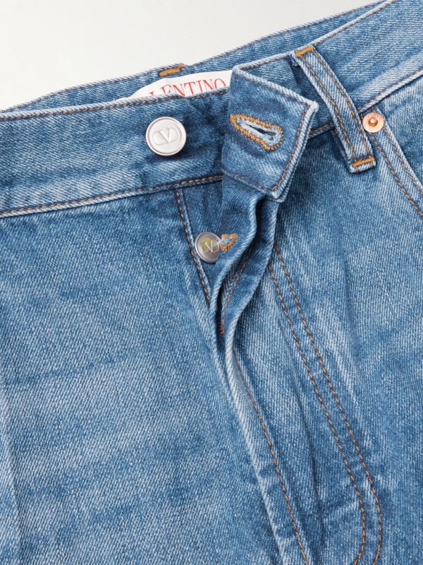 Wide-Leg Distressed Jeans - E1 Wide-Leg Distressed Jeans - E1