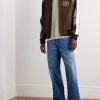 Cotton-Blend Tweed and Leather Bomber Jacket - OU