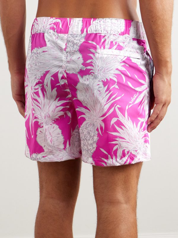 + Sunsurf Straight-Leg Mid-Length Printed Swim Shorts - BK + Sunsurf Straight-Leg Mid-Length Printed Swim Shorts - BK