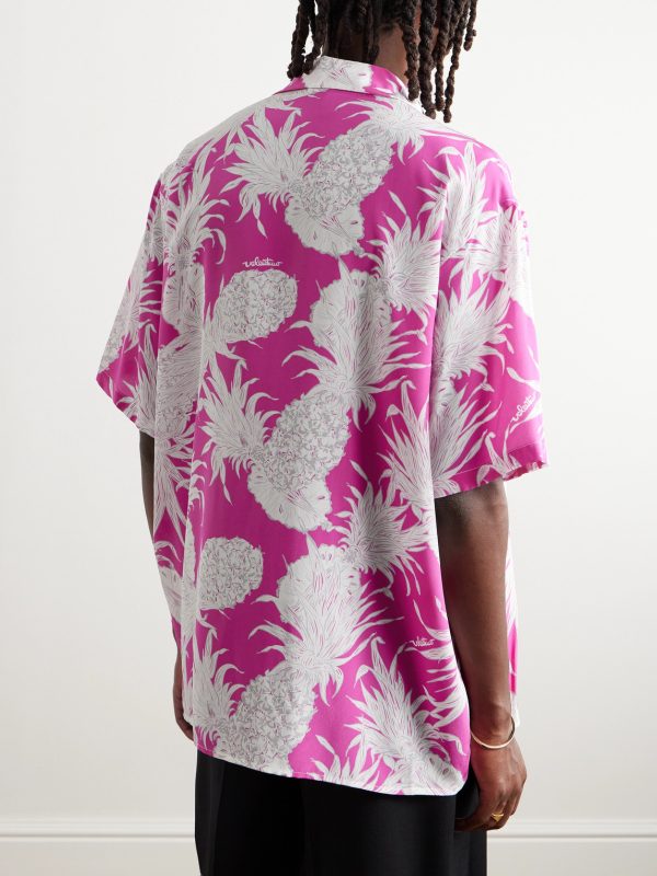 + Sun Surf Logo-Appliquéd Camp-Collar Printed Silk Crepe de Chine Shirt - BK + Sun Surf Logo-Appliquéd Camp-Collar Printed Silk Crepe de Chine Shirt - BK