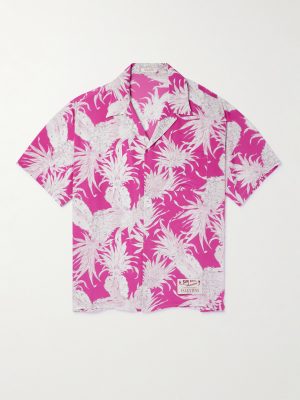 + Sun Surf Logo-Appliquéd Camp-Collar Printed Silk Crepe de Chine Shirt + Sun Surf Logo-Appliquéd Camp-Collar Printed Silk Crepe de Chine Shirt