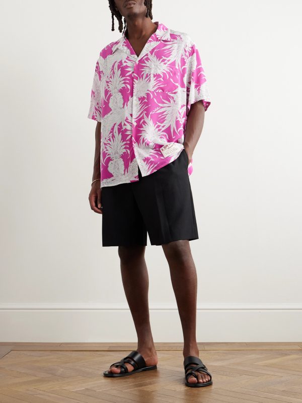 + Sun Surf Logo-Appliquéd Camp-Collar Printed Silk Crepe de Chine Shirt - OU + Sun Surf Logo-Appliquéd Camp-Collar Printed Silk Crepe de Chine Shirt - OU