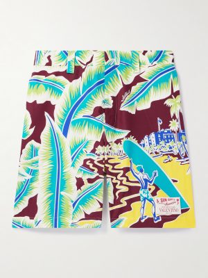 + Sun Surf Straight-Leg Printed Cotton-Poplin Bermuda Shorts + Sun Surf Straight-Leg Printed Cotton-Poplin Bermuda Shorts