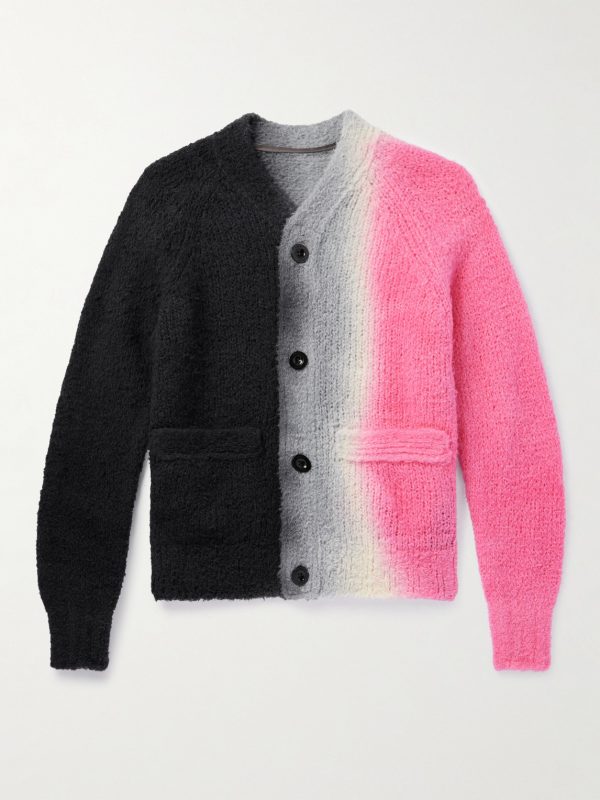 Tie-Dyed Wool-Blend Cardigan Tie-Dyed Wool-Blend Cardigan