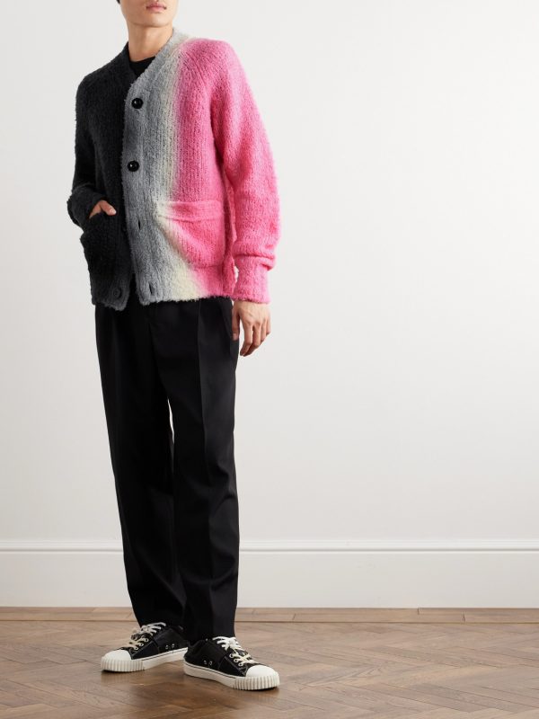 Tie-Dyed Wool-Blend Cardigan - OU Tie-Dyed Wool-Blend Cardigan - OU