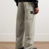Straight-Leg Logo-Appliquéd Twill Trousers - BK Straight-Leg Logo-Appliquéd Twill Trousers - BK