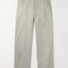 Straight-Leg Logo-Appliquéd Twill Trousers Straight-Leg Logo-Appliquéd Twill Trousers
