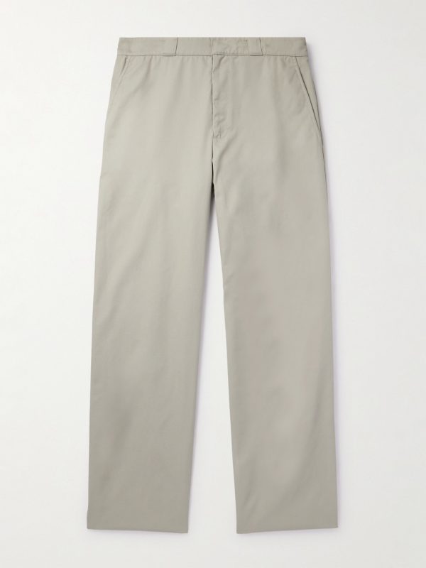 Straight-Leg Logo-Appliquéd Twill Trousers Straight-Leg Logo-Appliquéd Twill Trousers