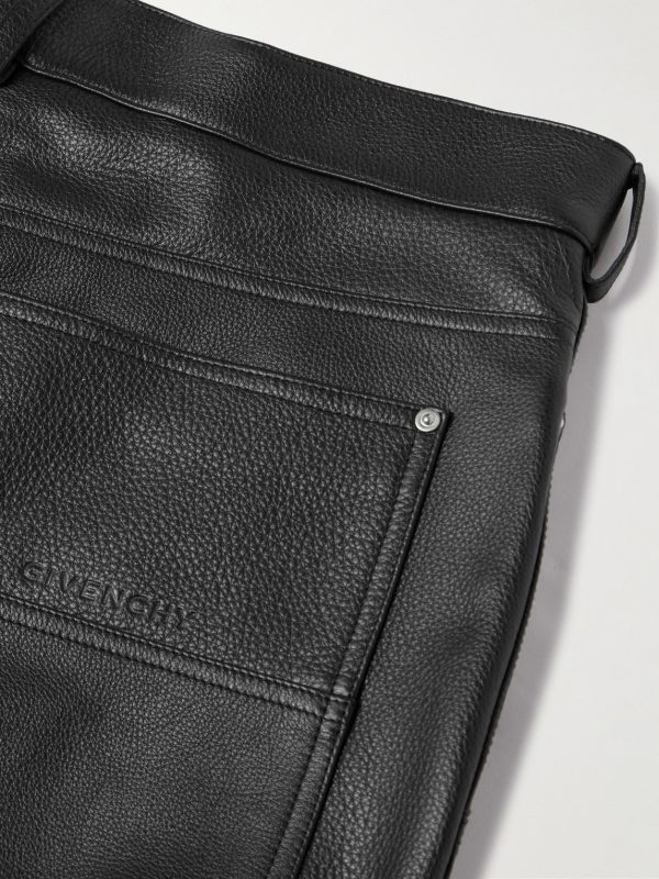 Straight-Leg Full-Grain Leather Trousers - CU Straight-Leg Full-Grain Leather Trousers - CU