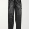 Straight-Leg Full-Grain Leather Trousers Straight-Leg Full-Grain Leather Trousers