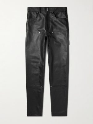 Straight-Leg Full-Grain Leather Trousers Straight-Leg Full-Grain Leather Trousers
