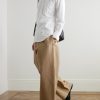 Slim-Fit Button-Down Collar Logo-Appliquéd Cotton Oxford Shirt - OU Slim-Fit Button-Down Collar Logo-Appliquéd Cotton Oxford Shirt - OU