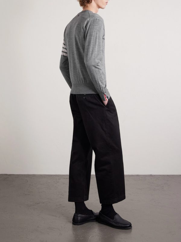 Slim-Fit Striped Merino Wool Sweater - BK Slim-Fit Striped Merino Wool Sweater - BK