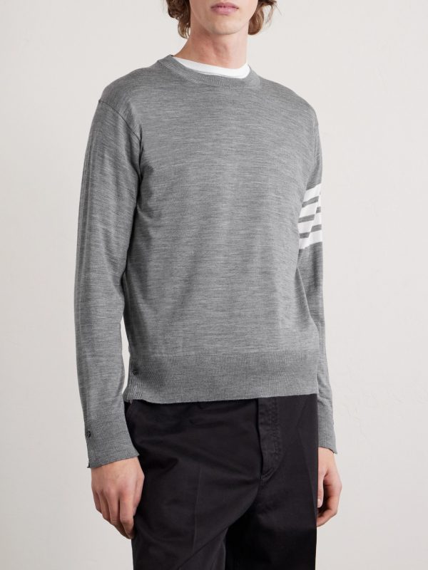 Slim-Fit Striped Merino Wool Sweater - FR Slim-Fit Striped Merino Wool Sweater - FR