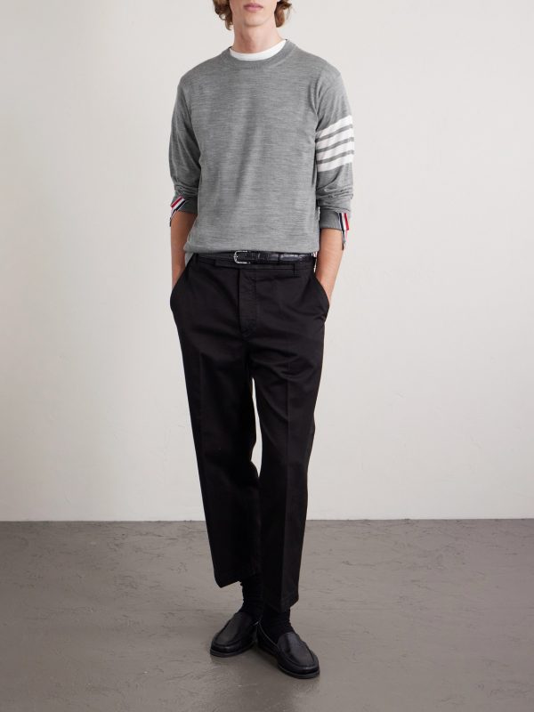 Slim-Fit Striped Merino Wool Sweater - OU Slim-Fit Striped Merino Wool Sweater - OU