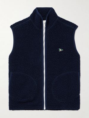 Logo-Embroidered Wool-Blend Fleece Gilet Logo-Embroidered Wool-Blend Fleece Gilet